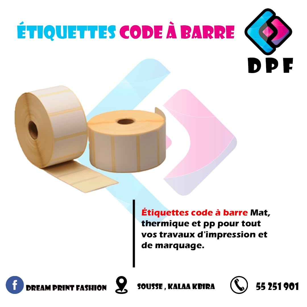 Étiquettes code à barre
