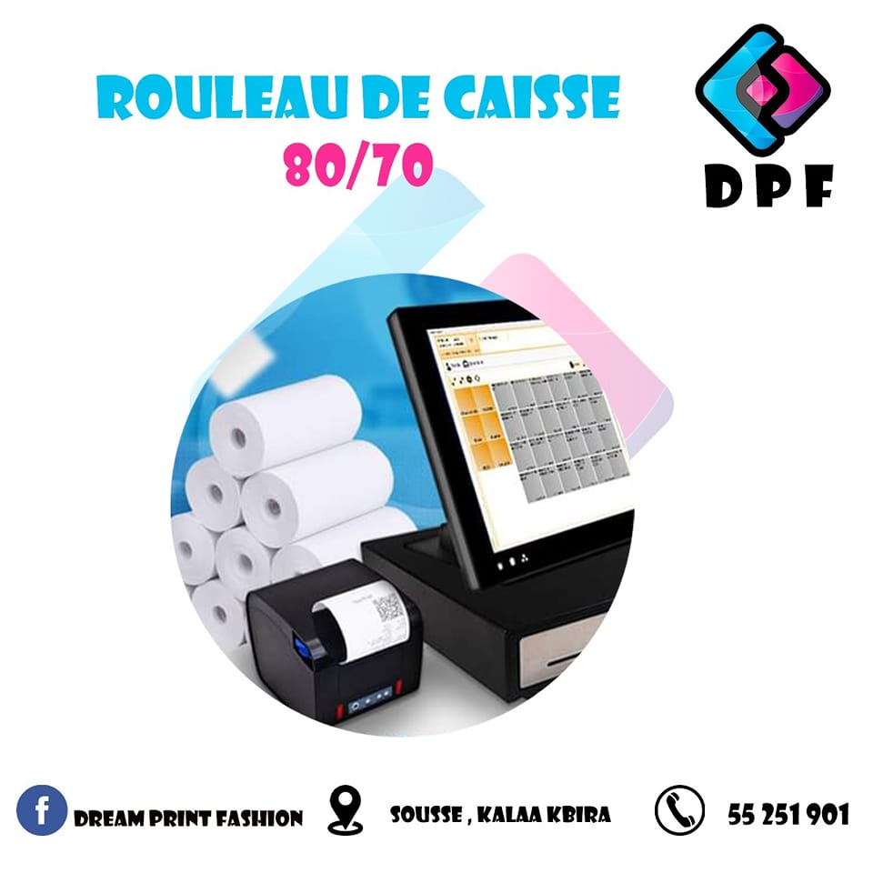 Rouleau de caisse 80/70